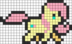 an image of a cross stitch pattern that looks like the pony from my little pony