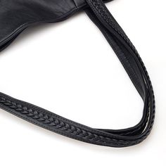 black Moon Tresor freeshipping - Julie bags Black Hobo Bag With Braided Handles For Travel, Black Shoulder Bag With Braided Handles For Travel, Black Hobo Bag With Braided Handles For Daily Use, Everyday Black Hobo Bag With Braided Handles, Black Moon, Find A Way, Braided Strap, Too Much, Soft Leather