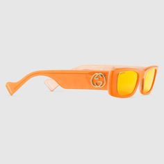 Gucci Orange, Geometric Sunglasses, Fluorescent Orange, Trendy Glasses, Fashion Eye Glasses, Buy Gucci