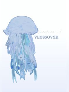 a blue jellyfish floating in the water