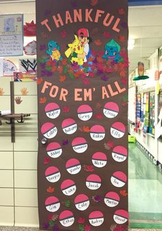 a bulletin board that says, thank you for em all