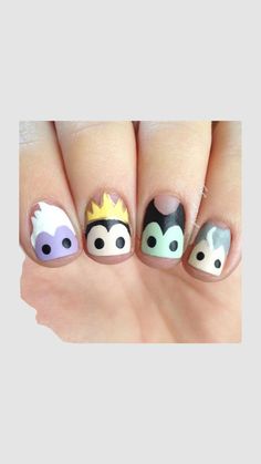 Kingdom Hearts Nails, Bowser Nails, Disney Halloween Nails, Nailart Ideas, Disney Nail Designs, Disney Inspired Nails, Disney Acrylic Nails, Kids Nail Designs, Disney Nail