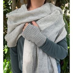 Gray Loop Knit Alpaca Scarf - EcofiedHome Alpaca Beanie, Fluffy Fringe, Alpaca Scarf, Alpaca Fiber, Knit Alpaca, Wrap Scarf, Natural Shades, Baby Alpaca, The Loop