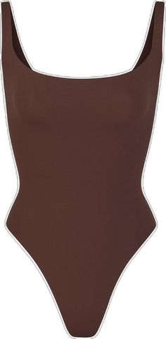 Trendy Second-skin Elastane Bodysuit, Trendy Fitted High-cut Bodysuit, Trendy Fitted High Cut Bodysuit, Bodycon Bodysuit With Scoop Neck, Backless Second-skin Elastane Bodysuit, High Stretch Brown Bodysuit For Summer, Chic High-cut Bodysuit With Built-in Bra, Chic High Cut Bodysuit With Built-in Bra, Brown Stretch Bodysuit