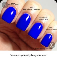 Opi Blue, Bright Summer Acrylic Nails, Sinful Colors, Nail Colours, Essie Nail Polish, Nail Stuff