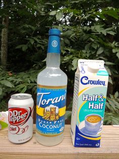 the ingredients to make this drink include coconut milk, sour cream, and torani