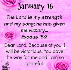 a pink background with roses and the words january 15