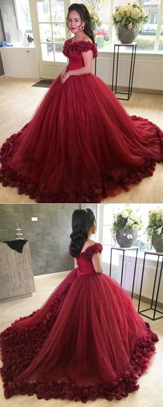 burgundy wedding dress ball gowns,flowers wedding dress,ball gowns quinceanera dress,sweet 16 dress,sweet 15 dresses Quinceanera Ball Gown With Sweep Train, Organza Floor-length Ball Gown For Quinceanera, Tulle Floor-length Quinceanera Dress For Pageant, Floor-length Tulle Quinceanera Dress For Pageants, Tulle Ball Gown With Sweep Train For Quinceanera, Floor-length Tulle Quinceanera Dress For Pageant, Maroon Wedding Dresses, Maroon Wedding Dress, Prom Dresses Maroon