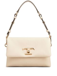 ivory white calfskin gold-tone hardware adjustable shoulder strap logo plaque flip-lock fastening partitioned compartment internal slip pocket Classic Calf Leather Shoulder Bag With Gold-tone Logo Plaque, Classic Calf Leather Bag With Gold-tone Logo Plaque, Classic White Shoulder Bag With Gold-tone Logo, Classic White Shoulder Bag With Turn-lock Closure, Timeless White Bag With Turn-lock Closure, Classic Shoulder Bag With Gold-tone Logo For Everyday Luxury, Luxury White Bag With Turn-lock Closure, White Crossbody Shoulder Bag With Gold-tone Logo, Luxury White Bags With Turn-lock Closure