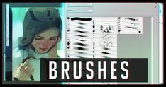 the brushes are being used to create an image