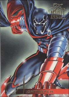 an image of a comic book cover with the character captain america in red, white and blue