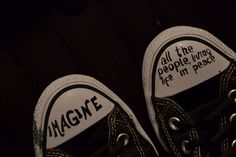 imagine Imagine By John Lennon, Cover Playlist, People Living Life, Imagine All The People, John Lennon Imagine, Converse Design, Grunge Shoes, Dr Shoes, Shotting Photo