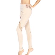 Brand New With Tags. Soft Nylon Fabric. Nude Color. Cross-Cross Detail Twisted Wrap-Around. High Waist And Stays In Place Without Slipping Down Casual Nylon Tights For Yoga, Spring Beige Activewear For Workout, Nylon Leggings For Yoga, Stretch Mesh Leggings, Stretch Mesh Yoga Pants, Spring Elastic Athleisure Activewear, Spring Athleisure Elastic Activewear, Sporty Beige Leggings For Workout, Sporty Beige Workout Leggings