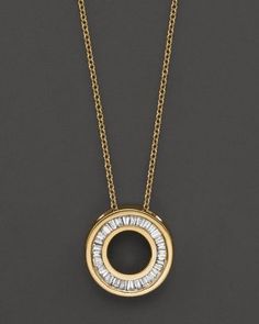 Bloomingdale's Diamond Circle Pendant Necklace in 14K Yellow Gold, 0.20 ct. t.w.  | Bloomingdale's Beautiful Diamond Necklace, Diamond Circle Pendant, Silver Ring Designs, Fancy Necklace, Art Jewelry Contemporary, Love Jewelry, Diamond Necklaces, Circle Pendant Necklace, Circle Diamond