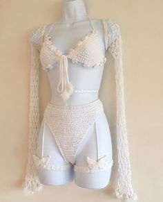 crochet-Expand Your Crochet Repertoire: Learn to Craft Exquisite Tops Crochet Rave Top Pattern, Crochet Rave Outfit Pattern, Easy Crochet Clothes Patterns Free, Crochet Fairy Top, Crochet Swimsuit Pattern Free, Crochet Rave Outfit, Crochet Set Outfit, Crochet Festival Outfit, Rave Crochet