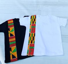 African print kente unisex T-shirt 100% Cotton boutique quality Available from size 12 months and up White or black T-shirt Custom Shirt Only African Print Tshirt Men, Traditional Outfits African, Ankara Shirts For Men, Ankara Clothes, Clothes Green, African Print Shirt, Kente Dress, African Wear Styles For Men