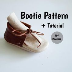 INSTANT DOWNLOAD Leather Baby Bootie Pattern / Leather Boot Pattern / Moccasin Pattern Download / Bo Baby Boots Pattern, Bootie Pattern, Baby Moccasin Pattern, Boot Pattern, Shoe Patterns, Sewing Shoes, Moccasin Pattern, Leather Baby Moccasins, Doll Shoe Patterns