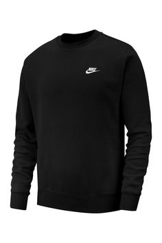 This crewneck sweatshirt cut from lightweight fleece is one you'll want in every color. 28" length (size Medium) Crewneck Long sleeve 80% cotton, 20% polyester Machine wash, tumble dry Imported Blue Crew, Mens Club, Cut Sweatshirts, Adidas Hoodie, Grey Nikes, Mens Fleece, Crew Sweatshirts, Long Hoodie, Sweatshirt Designs