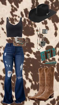 #countryfit #cowgirl #outfitinspo #western Casual Country Outfits, Cowgirl Style Outfits, Western Wear Outfits, Cute Country Outfits, Looks Country, Estilo Country, Rodeo Outfits, Country Girls Outfits