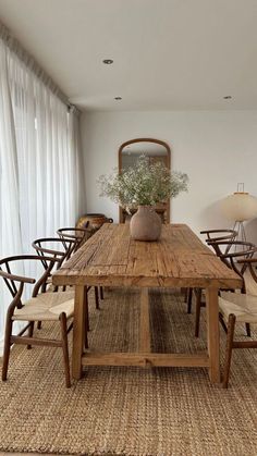 Dark Walnut Rattan seat Dining Room Chairs Bathroom Renovations, Dream Home Design, 인테리어 디자인, House Inspiration