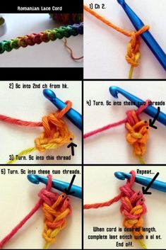 instructions for how to crochet the first part of an afghan with two rows of yarn