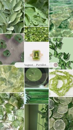 Peridot Birthstone Moodboard Peridot Color Aesthetic, Peridot Jewelry Aesthetic, Peridot Stone Aesthetic, Peridot Background, Peridot Aesthetic, Flower Fire, Peridot Rings