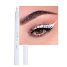 PRICES MAY VARY. 【VIBRANT COLORS】: Our Eyeliner Pencil comes in a range of 12 stunning colors, including white, black, purple, brown, and blue. With this wide variety, you can easily create a multitude of eye-catching looks. Express your creativity and make a fashion statement with our colorful liquid eyeliner. 【LONG-LASTING AND WATERPROOF】: Our Liquid Eyeliner is specially formulated with a quick-drying and waterproof formula, ensuring that your makeup stays flawless and vibrant all day long. W For Eye Makeup, Cute Eye Makeup, White Eyeliner, Colored Eyeliner, Dream Business, Eyeliner Pencil, White Eyes, Eyeliner Pen, Makeup Gift