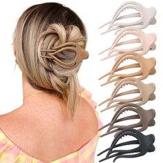 PRICES MAY VARY. HOLD YOUR HAIR FIRMLY IN ALL SEASONS - 6 different color side french hair clips with several teeth without slips to catch hair firmly. Whether your hair is thick or thin, long or short, straight or curly, these hair clips will work perfectly in all seasons and never have a bad hair day! POLISHED SURFACE IS COMFORTABLE AND RELIABLE - Polished and smooth secure your hair in place with gently secure grips. The flat hair clips make a nice and elegant hairstyle easily indoor and outd Frosted Hair, Elegant Hairstyle, Banana Hair Clips, Banana For Hair, Hair Coils, French Clip, Flat Hair, Claw Hair Clips, French Hair