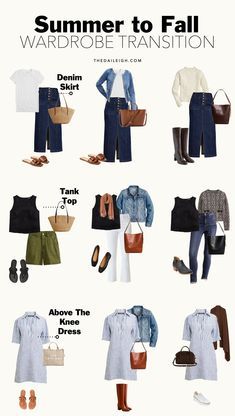 Summer To Fall Capsule Wardrobe, Clothing Style Guide, Fall Over 50 Outfits, Summer To Autumn Outfits, Transitional Outfits Summer To Fall, Family Gathering Outfit, Clothes Basics, Summer Autumn Outfit, Creating Outfits