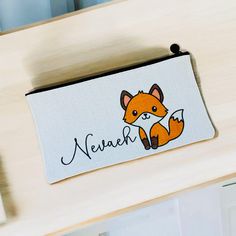 Fox 🦊 Pencil Case  Fox Pencil Case | Personalised Name Fox gift | Fox Lover Present | Fox Bag | Fox Christmas present ideal for stocking filler | Zip up bag  Personalised Fox bag is the perfect gift for any Fox lover out there.  Makes the perfect pencil case, make up bag or toiletry bag. --Gift Idea-- Sending as a gift? Mark as a gift and you can leave a message to be printed onto a gift card and it can't be sent straight to the recipient. -- Fox Pencil case Bag Details --  Personalised Fox des Cute Rectangular Pencil Case Gift, Cute Rectangular Pencil Case As Gift, Cute Pencil-shaped Pencil Case For End Of School Year, White Pencil-shaped Pencil Case Gift, Cute Zipper Pouch Pencil Case Gift, Novelty Rectangular Pencil Case For Gift, Novelty Rectangular Pencil Case Gift, White Pencil Case With Pen Slots For Gift, White Pencil Case With Pen Slots As Gift