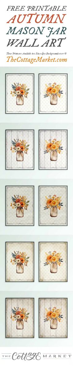 the cover of an illustrated book with flowers in mason jars