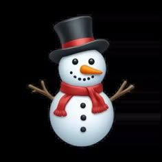 a snowman wearing a top hat and scarf