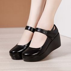 Shipping: Worldwide Express Shipping AvailableDelivery time: 7-15Days Fast ShippingReturns: Fast refund, 100% Money Back Guarantee.Brand Name: WDHKUNOrigin: Mainland ChinaUpper Material: microfiberToe Shape: Round ToeWith Platforms: YesPlatform Height: 0-3cmHeel Height: High (5cm-8cm)Heel Type: WedgesPump Type: Mary JanesStyle: FashionFashion Element: ShallowSeason: Spring/AutumnOutsole Material: TPUis_handmade: YesPattern Type: SolidInsole Material: LatexOccasion: Office & CareerModel Number: 2 Shoes Mary Jane, Platform Wedges Shoes, Shoes Outfit Fashion, Brand Name Shoes, Platform Mary Janes, Shoes Platform, Wedge Pumps, Mary Jane Heels, Jane Shoes