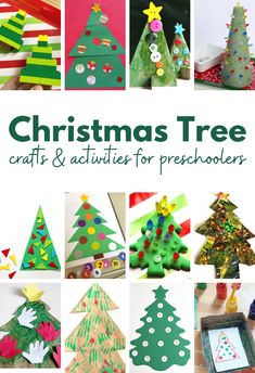 christmas tree crafts and activities for preschoolers to do with the kids at home or in the classroom