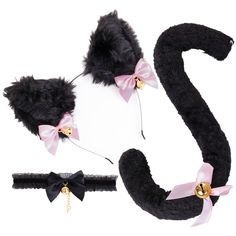 PRICES MAY VARY. 𝑷𝒂𝒄𝒌𝒂𝒈𝒆 𝑪𝒐𝒏𝒕𝒆𝒏𝒕: The cat ears and tail set for kids and adult includes 1 black cat ears headband, 1 cat tail and 1 choker necklace. With this adorable cat tail and ears set, you can dress yourself up as a cute cat. 𝑶𝒏𝒆 𝑺𝒊𝒛𝒆 𝑭𝒊𝒕𝒔 𝑨𝒍𝒍: Our cat ears headband is very elastic, making it suitable for different head circumference. The length of the cat tail is 19.7 inch and the main chain of the choker necklace is 11.8 inch with an 2.4 inch extension chain, therefore our black cat ears and tail set for girls fits not only adults but also kids. 𝑨𝒕𝒕𝒆𝒏𝒕𝒊𝒐𝒏-𝒈𝒓𝒂𝒃𝒃𝒊𝒏𝒈 𝑫𝒆𝒔𝒊𝒈𝒏: The cat ears, tail and the choker necklace are adorned with adorable bows and bells, making every step and action of yours captivating. The tail can be bent into Cat Ears And Tail Set, Black Cat Ears Headband, Ears And Tail Set, Black Cat Ears, Tail And Ears, Cat Ears And Tail, Cat Cosplay, Ears And Tail, Cat Ears Headband