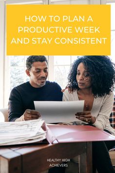 a man and woman sitting at a table looking at paperwork with the title how to plan a