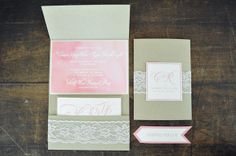 the wedding stationery is laid out and ready to be used