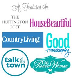 four different types of logos with the words, country living and good house keeping written on them