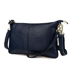 PRICES MAY VARY. MATERIAL - This small cross body purse is made of high quality genuine leather with fabric lining, gold hardware and high quality zipper, soft hand feeling and durable for years. DIMENSIONS & WEIGHT - 9.4 * 0.4 * 5.9" (L*W*H), Wrist strap: 7.5", Shoulder strap: 20" (shortest length) - 45" (longest length), Weight: 0.45Lb. Please pay attention to the size before pay for the order! STRUCTURE - 1 main capacity with closure zipper ( inside: 1 big and 1 small open bit, 1 hidden zip p Smartphone Bag, Crystal Handbag, Clutch Bag Wedding, Leather Clutch Purse, Leather Clutch Wallet, Wallet For Women, Small Crossbody Purse, Wristlet Purse, Small Women