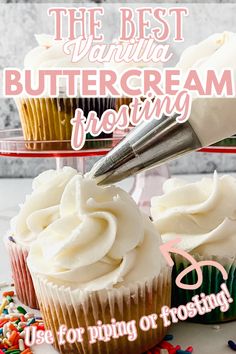 the best vanilla buttercream frosting is just for piping or frosting