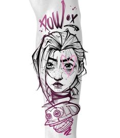 Jinx Tattoo Design, Jinx Tattoo, Henna Business, Anime 2023, Type Tattoo, Geek Tattoo, Flash Tattoo Designs, Sketch Tattoo Design, Gaming Tattoo