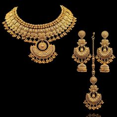 Indian Bridal Traditional One Gram Jewelry Choker Set. Gorgeous 24 K gold plated. Highest quality and craftsmanship,  Ready to ship from Edison NJ USA Please contact us any questions 22k Gold Meenakari Bridal Necklace For Wedding, Traditional Gold Lehenga For Puja, 22k Gold Wedding Tikka With Intricate Design, Bollywood Kundan Necklace For Marriage With Intricate Design, Traditional Gold Necklace For Marriage, Diwali Gold Lehenga With Intricate Design, Ceremonial Gold Lehenga For Diwali, 22k Gold Round Temple Necklace For Wedding, Gold Lehenga For Diwali Ceremonial Occasion