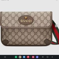 Authentic Gucci Gg Supreme Belt Bag Brand New Dead Stock Never Used With All Accessories Included Gg Supreme Brown And Biege Leather Trim Magnetic Closure Unisex - Can Be Used As Belt Bag And As A Crossbody Retailed Brand New $1100 Plus Tax Totalled $1200 Gucci Travel, Gucci Belt Sizes, Gucci Marmont Bag, Gucci Belt Bag, Gucci Gifts, Small Messenger Bag, Canvas Messenger Bag, Gucci Shoulder Bag, Gucci Leather