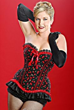 Meschantes Red Cherry Pin-up Corset Your Size. $229.00, via Etsy. Pinup Corset, Vintage Corsage, High Fashion Couture, Retro Pin Up, Lace Tights, Corsets And Bustiers, Red Cherry