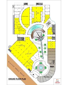 the ground plan for an upcoming shopping center