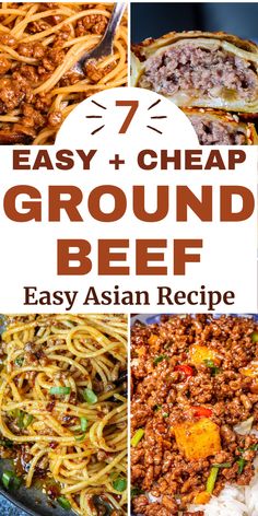 What to make with ground beef, Things to do with ground beef, Meals made with ground beef, Meal ideas with ground beef, Easy meals with ground beef, Ground beef dishes for dinner, Ground beef dinner recipes, Recipes using ground beef, Food with ground beef, Dinner ideas with ground beef, Easy hamburger meat recipes Dinners With Ground Beef, Asian Ground Beef, Asian Ground Beef Recipes, Ideas With Ground Beef, Dinner Ideas With Ground Beef, Asian Pork Recipes, Glass Noodles Recipe, Ground Beef Pasta, Ground Beef And Potatoes