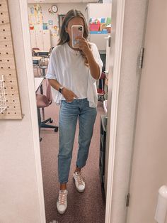 Trendy Teacher Outfits Summer, Teacher Aide Outfits, Counselor Outfits, Adulting Outfits, Simple Teacher Outfits, Worship Leader Outfit, Teacher Appropriate Outfits, Macys Outfits, Daycare Outfits