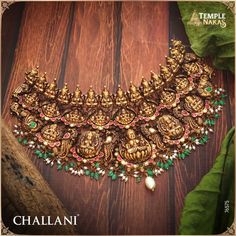 A glorious extention of the effortless elegance that is crafted with precision to adorn your neckline from The House Of Challani Jewellery Mart. "Please follow our account if you enjoy what you see! See the link in our bio for the product page..." For more details to book appointments for video calls please call +91 94109 16916. #templejewellery #finejewelry #diamond #dazzlingdiamond #weddingjewellery #wedmegood #victoriancollection #wedding #antiquejewellery #bhfyp #shopnow Indian Gold Necklace Designs, Wedding Jewelry Sets Bridal Jewellery, Bridal Necklace Designs, Neck Pieces Jewelry, Bridal Jewelery, Antique Necklaces Design, Indian Bridal Jewelry Sets, Jewellery Wedding, Online Gold Jewellery