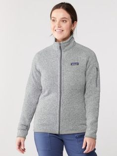 A cozy staple in the city or the backcountry  this Patagonia jacket is made of soft  sweater-knit fleece. Wear it alone or under a shell for added warmth anytime there's a chill in the air. Patagonia Fleece Jacket For Winter, Midweight Fleece Lined Patagonia Jacket, Midweight Patagonia Fleece Jacket With Fleece Lining, Patagonia Midweight Fleece-lined Jacket, Patagonia Long Sleeve Fleece Jacket For Outdoor, Patagonia Fleece Jacket For Fall Outdoor Activities, Patagonia Midweight Fleece Jacket With Pockets, Patagonia Sporty Fleece Jacket With Fleece Lining, Patagonia Sporty Outdoor Fleece Jacket