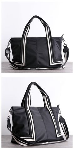 Nylon Tote Handbag Purse Womens Black Nylon Travel Shoulder Bag Nylon – Feltify Sporty Rectangular Nylon Shoulder Bag, Black Nylon Tote Travel Bag, Black Nylon Travel Tote Bag, Black Nylon Satchel Shoulder Bag, Black Rectangular Nylon Shoulder Bag, Rectangular Black Nylon Shoulder Bag, Black Nylon Sporty Bag, Black Nylon Gym Bag With Zipper Closure, Versatile Black Nylon Travel Bag